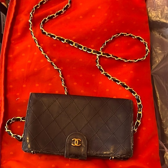 CHANEL Handbags - SOLD Authentic WOC Large Timeless Wild Stitch Chanel Leather Wallet Snap Closure